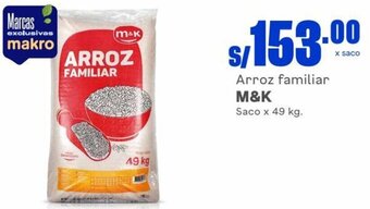 Makro M&K Arroz Familiar 49kg oferta