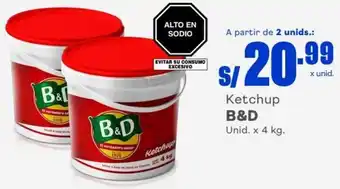 Makro B&D Ketchup 4kg oferta