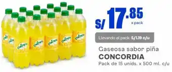 Makro Concordia Gaseosa Sabor Piña 15 Unids x 500ml oferta
