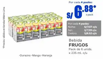 Makro Frugos Bebida Packe de 6 Unids x 235ml c/u oferta