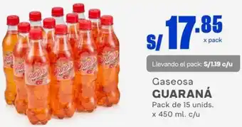 Makro Guaraná Gaseosa 15undx x 450ml c/u oferta