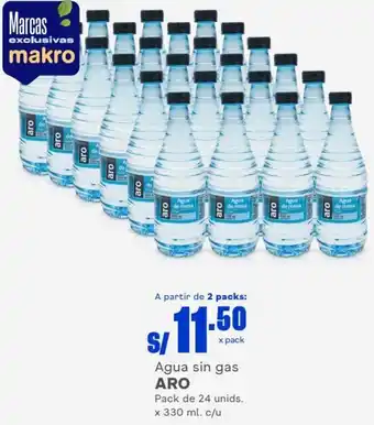 Makro Aro Agua Sin Gas Pack de 24 Unids 330ml c/u oferta