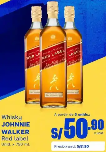 Makro Johnnie Walker Whisky Red Label 750ml oferta