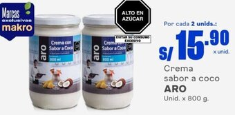 Makro Aro Crema Sabor a Coco 800g oferta