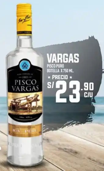 Vega Vargas Pisco Puro Botella 750ml oferta
