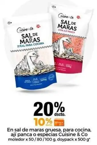 Metro En Sal de Maras Gruesa, para Cocina, Ají Panca o Especias Cuisine & Co Moledor 50/80/100g oferta