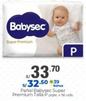 Metro Pañal Babysec Super Premium 56uds oferta
