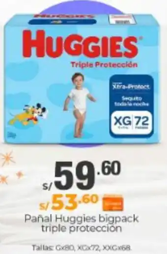 Metro Pañal Huggies Bigpack Triple Protection XG oferta