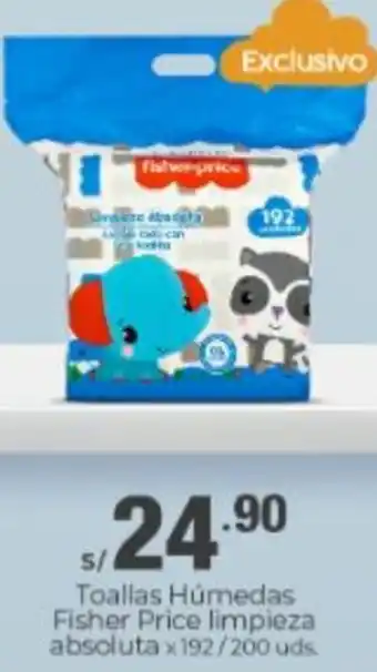 Metro Toallas Húmedas Fisher Price Limpieza Absoluta 192/200 uds oferta