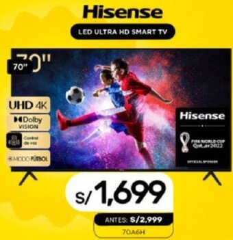 La Curacao Hisense Led Ultra HD Smart TV 70" oferta