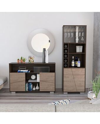 Tiendas EFE Combo tuhome bar alto + arrimo fraktal habano y miel oferta