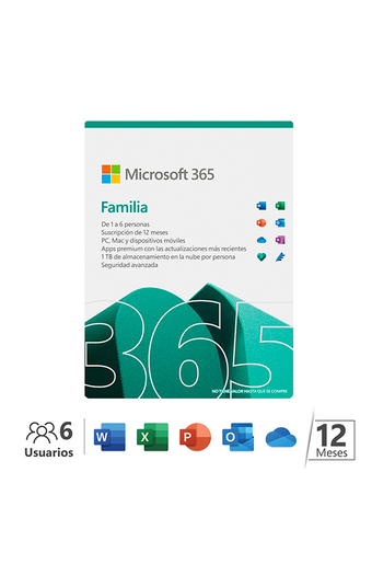 Tiendas EFE Microsoft 365 familia + asistencia tecnológica 6 meses oferta