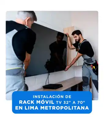 Tiendas EFE Servicio de instalación express 24 hrs. de tv 32"; a 70"; + rack móvil oferta