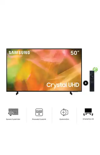 Tiendas EFE Tv samsung crystal ultra hd 50'' smart tv bixby un50au8000gxpe oferta