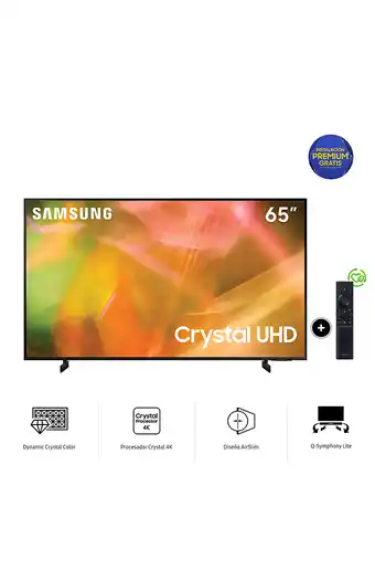 Tiendas EFE Tv samsung crystal 4k 65'' smart tv bixby un65au8000gxpe oferta