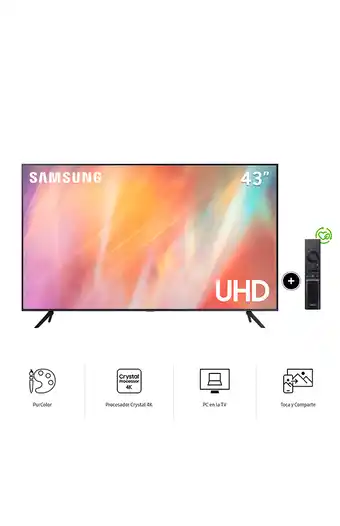 Tiendas EFE Tv samsung ultra hd 43'' smart tv un43au7000gxpe oferta