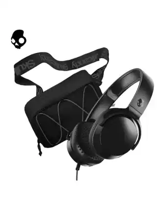 Tiendas EFE Audífonos skullcandy riff cable negro + sidebag oferta