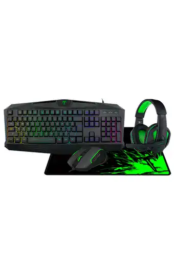 Tiendas EFE Combo gamer teclado + mouse + audífonos + mousepad 4 en 1 t-dagger t-tgs003 oferta