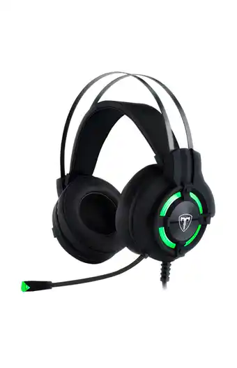 Tiendas EFE Audífonos gamer para pc t-dagger andes - negro verde oferta