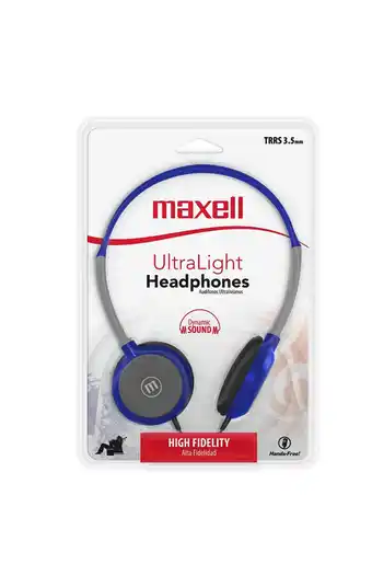 Tiendas EFE Audífonos maxell hp-200 con micrófono - azul oferta