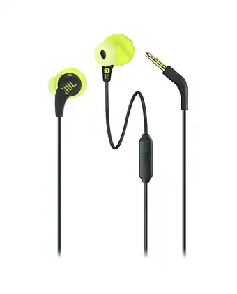 Tiendas EFE Audífonos jbl endurance run in ear - negro y amarillo oferta