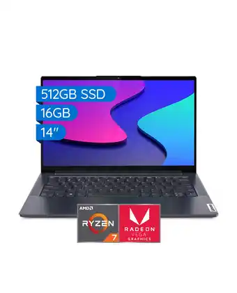 Tiendas EFE Laptop lenovo yoga slim 7 amd ryzen7 14"; 16gb 512gb ssd oferta