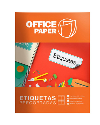 Tiendas EFE Etiqueta office paper precortada 3.81 x 9.9cm por 05 hojas a4 - 70 eti/paq oferta