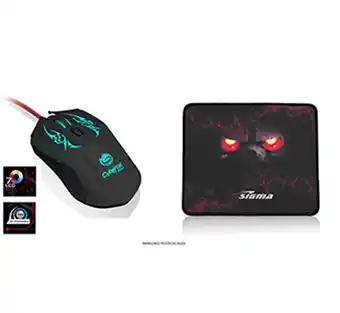 Tiendas EFE Mouse gamer cybertel by micronics épico led 6 botones 3200 dpi + pad oferta