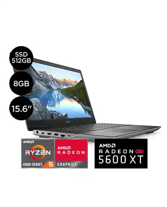 Tiendas EFE Laptop gamer dell amd ryzen 5 serie 4000 256gb ssd 8gb rx 5600 6gb oferta