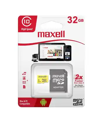 Tiendas EFE Memoria micro sd maxell 32gb con adaptador oferta