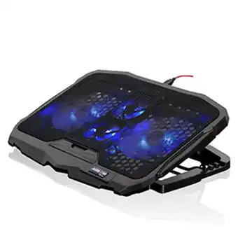 Tiendas EFE Cooler para notebook airboom by micronics 4 ventiladores potentes y luz led oferta