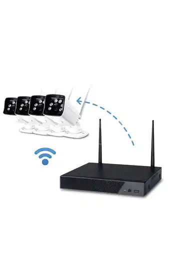 Tiendas EFE Kit cámara ip wifi p2p 4 canales nvr mnk401 oferta