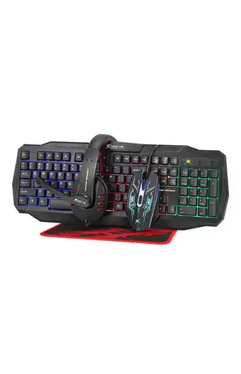 Tiendas EFE Combo gamer xtrike me teclado + audífonos + mouse + pad kit oferta