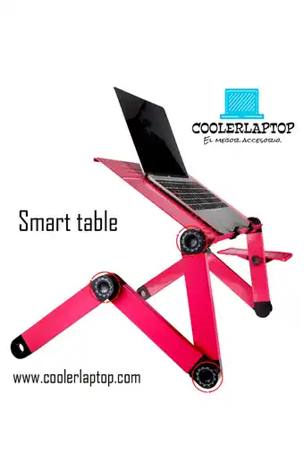 Tiendas EFE Mesa cooler coolerlaptop plegable con posa mouse+ pro - magenta oferta