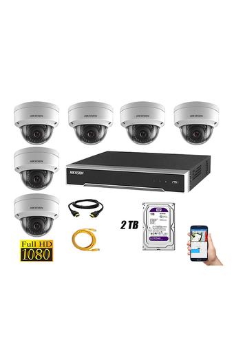 Tiendas EFE Cámara de seguridad ip poe 1080 púrpura exterior kit 12 hikvision disco 2tb wd púrpura oferta
