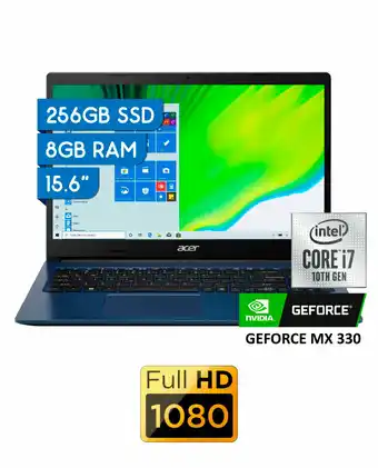 Tiendas EFE Notebook acer aspire 3 intel core i7 15.6"; 256gb ssd oferta