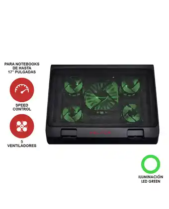 Tiendas EFE Cooler glacius iluminado xblade para notebook 17"; oferta