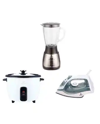 Tiendas EFE Combo indurama: licuadora + olla arrocera + plancha de ropa oferta