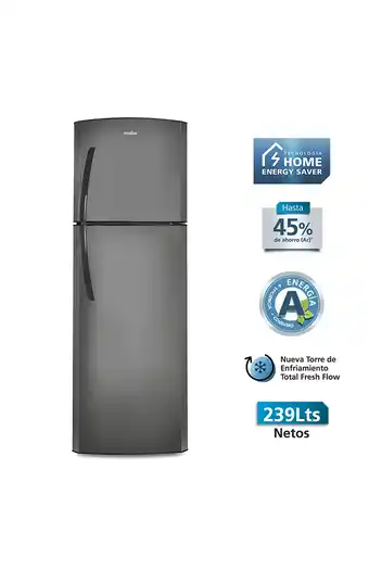 Tiendas EFE Refrigeradora mabe rma250fvpl no frost 250l - grafito oferta