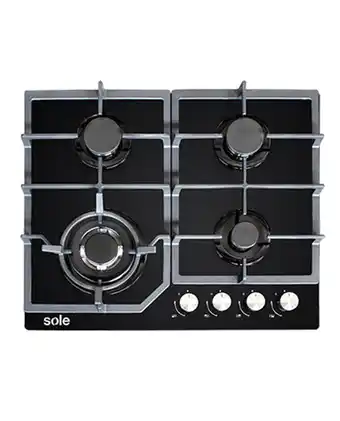 Tiendas EFE Cocina empotrable sole gas vidrio 60cm oferta