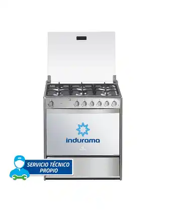 Tiendas EFE Cocina a gas indurama parma p 6 hornillas - gris oferta