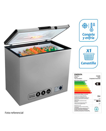 Tiendas EFE Congeladora coldex ch10 silver 247 litros - plateado oferta