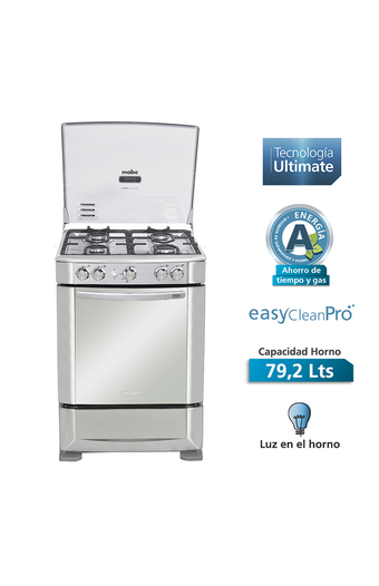 Cocina a gas mabe cmp6030fx0 4 quemadores