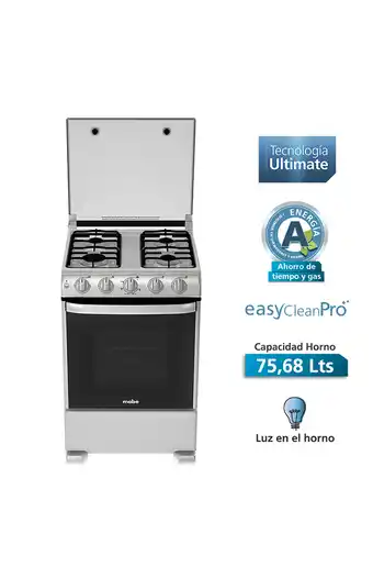 Tiendas EFE Cocina a gas mabe cme6042csyx0 4 quemadores oferta