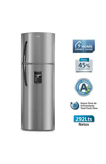 Tiendas EFE Refrigeradora mabe rma300fbpu no frost 300l - inox oferta