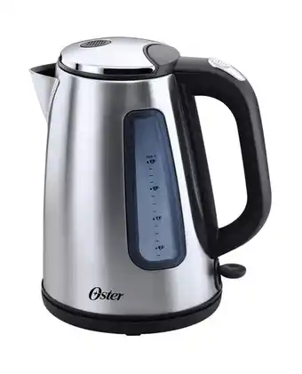 Tiendas EFE Hervidor eléctrico oster de acero inoxidable con doble ventana 1.7l bvstkt687-053 - plateado oferta