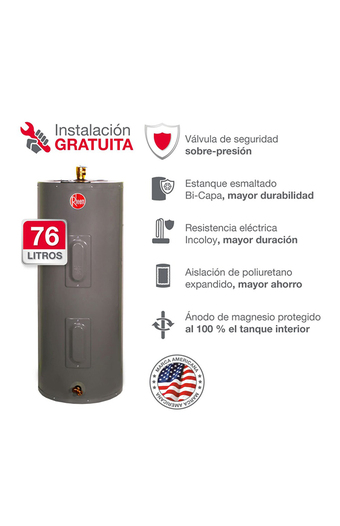 Tiendas EFE Terma eléctrica rheem 76 lt 220/2,2kw oferta