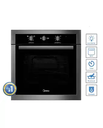 Tiendas EFE Horno empotrable a gas 24"; 62 lts midea oferta