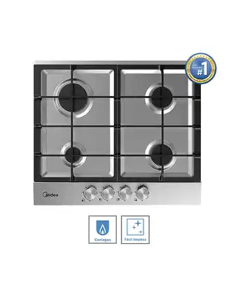 Tiendas EFE Cocina empotrable a gas 24"; inox midea oferta