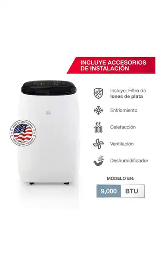 Tiendas EFE Aire acondicionado rheem portátil 9000 f/c btu oferta
